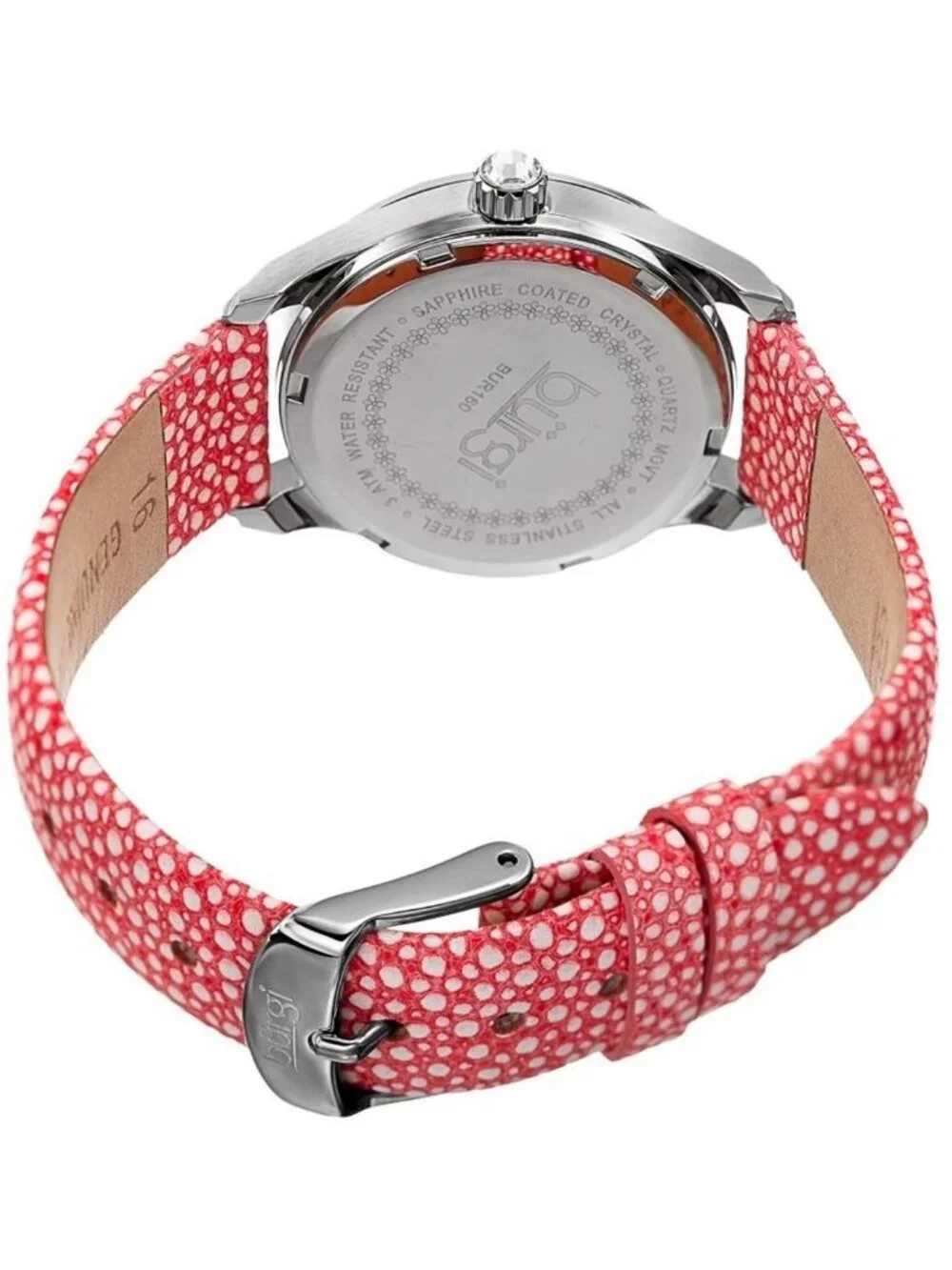 NWT Burgi Quartz Mother of Pearl Dial Ladies Watch